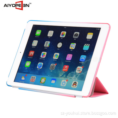 High Quality New arrival rainbow case smart cover auto wake sleep for ipad mini folded 3 rainbow styles Protective Case